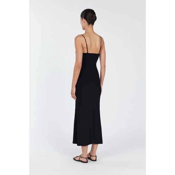 DISSH Tori Black Ribbed Knit Midi Dress Size XXL - Picture 3 of 10